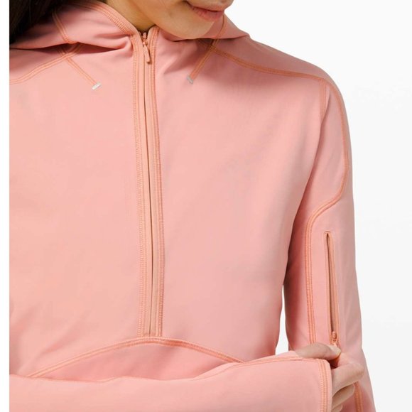 Break a trail 1/2 zip hoodie pastel pink Lululemon 6 - Picture 2 of 12